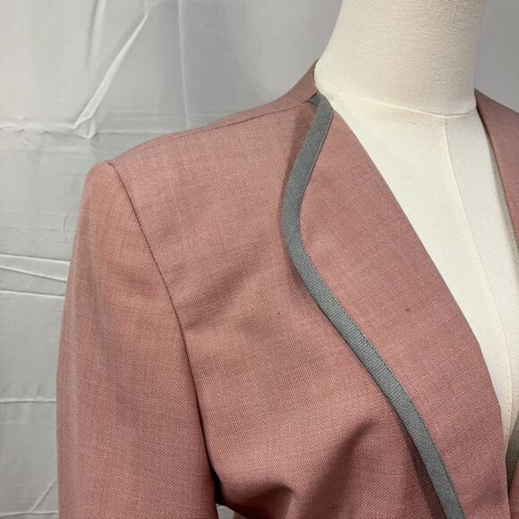 Mark Kay Vintage Skirt Suit Set Pink Grey Womens 6/8 Barbiecore Retro 70's 80's - Picture 2 of 16